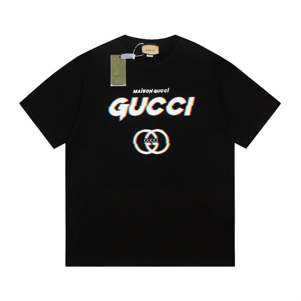 GUCCI スーパーコピー Ｔシャツ ロゴ プリント シンプル GGロゴ 柄 2色 人気 新作