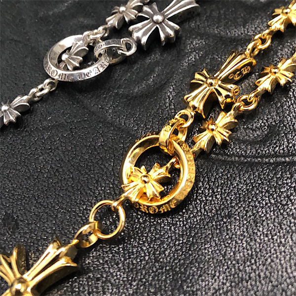 クロムハーツ コピー ネックレス TINY E CHプラス ロザリオ ネックレス 調節可能サイズ CHROME HEARTS