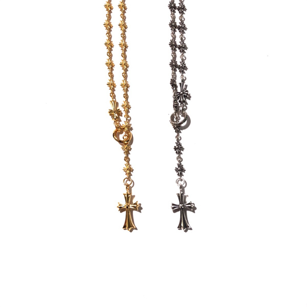 クロムハーツ コピー ネックレス TINY E CHプラス ロザリオ ネックレス 調節可能サイズ CHROME HEARTS