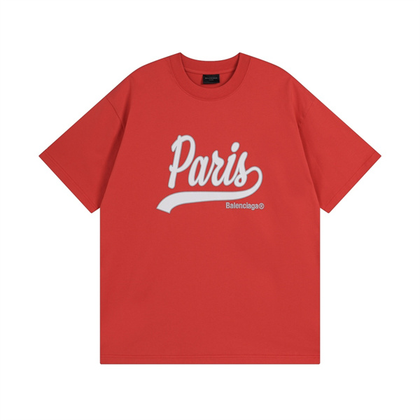 バレンシアガ コピー Ｔシャツ ゆったり リラックス enjoy Paris ロゴ プリント ユニセックス BALENCIAGA 