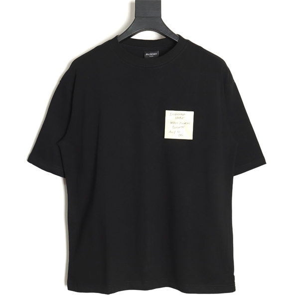 バレンシアガ コピー Ｔシャツ レーベル ロゴ オーバーサイズ プレミアム ロゴ プリント BALENCIAGA
