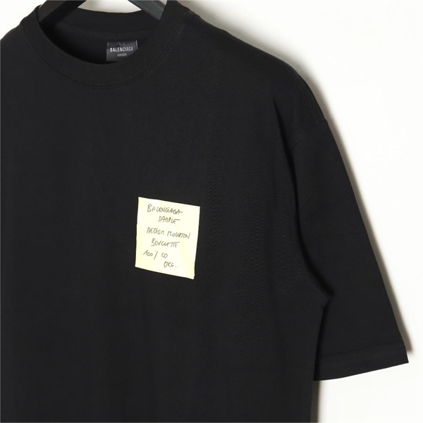 バレンシアガ コピー Ｔシャツ レーベル ロゴ オーバーサイズ プレミアム ロゴ プリント BALENCIAGA