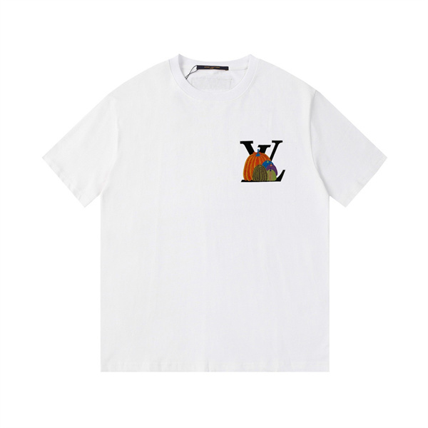 草間彌生 ｘ LOUIS VUITTON コピー Ｔシャツ カボチャ ロゴ 純綿素材 コラボレーション ルイヴィトン