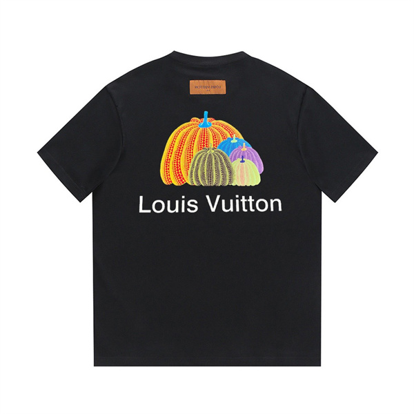 草間彌生 ｘ LOUIS VUITTON コピー Ｔシャツ カボチャ ロゴ 純綿素材 コラボレーション ルイヴィトン