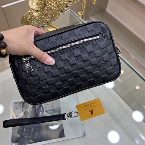 LOUIS VUITTON コピー 手持ちバッグ ダミエ グラフィット Damier Graphite ポシェット セカンドバッグ ルイヴィトン