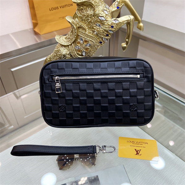 LOUIS VUITTON コピー 手持ちバッグ ダミエ グラフィット Damier Graphite ポシェット セカンドバッグ ルイヴィトン