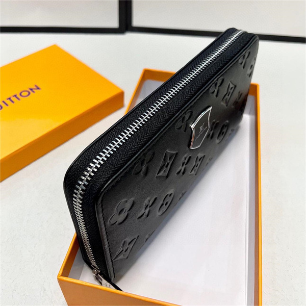 LOUIS VUITTON コピー 手持ちバッグ ジッピー ウォレット レザー エンボス加工 モノグラム柄 ルイヴィトン