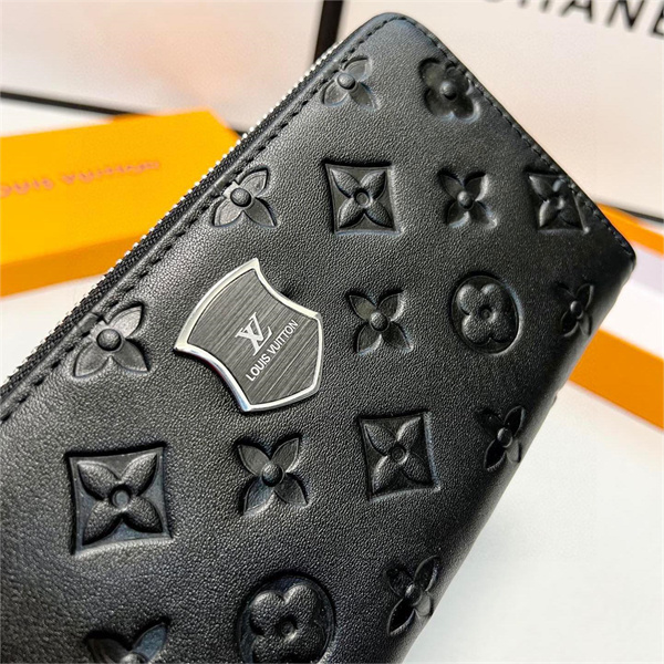 LOUIS VUITTON コピー 手持ちバッグ ジッピー ウォレット レザー エンボス加工 モノグラム柄 ルイヴィトン