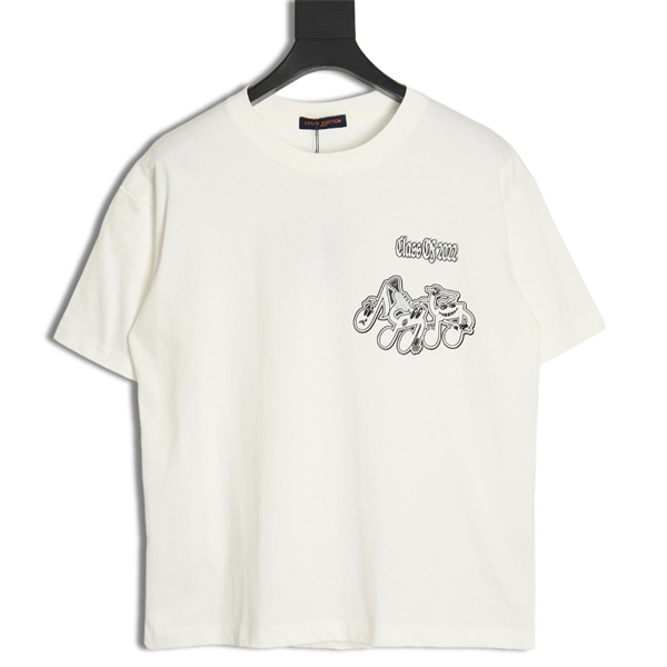 LOUIS VUITTON コピー Ｔシャツ バンド シリーズ ロゴ プリント ルイヴィトン