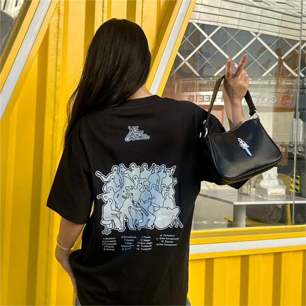 LOUIS VUITTON コピー Ｔシャツ バンド シリーズ ロゴ プリント ルイヴィトン