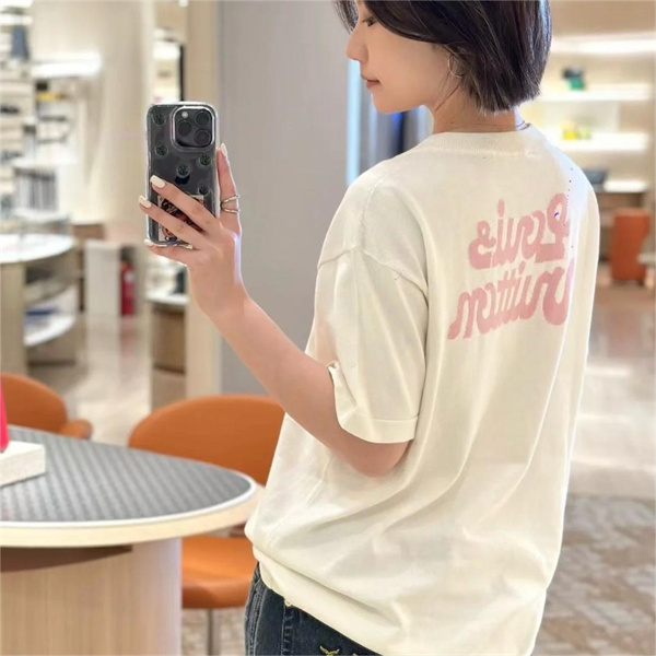 LOUIS VUITTON スーパーコピー Ｔシャツ コットン 花柄 クルーネックTシャツ コラボ ルイヴィトン