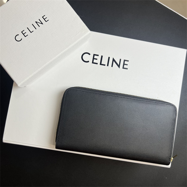 セリーヌ スーパー コピー 財布 カーフスキン トリオンフ ロゴ ファスナー カード収納 CELINE