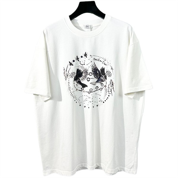 DIOR スーパーコピー Ｔシャツ 飛鳥 モチーフ 柄 プリント 自然 洗練 ディオール