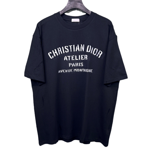 DIOR コピー Ｔシャツ ロゴ 通気性 カジュアル 100％コットン グラデーション ディオール 