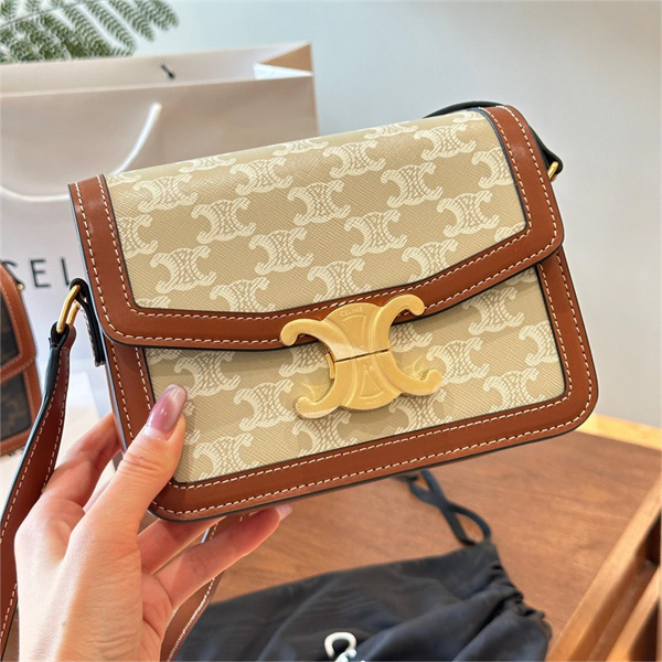 CELINE コピー ショルダーバッグ トリオンフ クラシック キャンバス カーフスキン セリーヌ