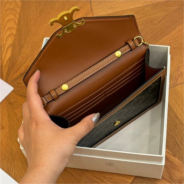 CELINE コピー ショルダーバッグ トリオンフキャンバス カーフスキン レザー セリーヌ