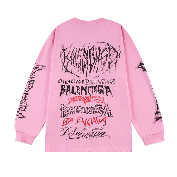 BALENCIAGA スーパーコピー 長袖Ｔシャツ DIY Metal 落書き ロゴ プリント柄 クルーネック バレンシアガ 