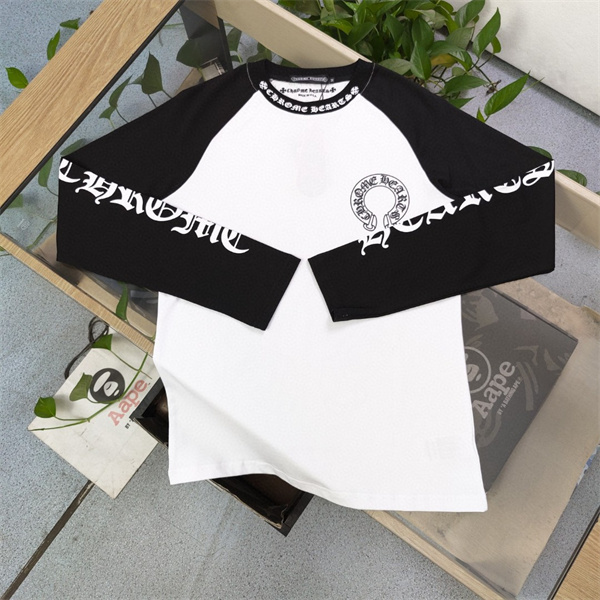 CHROME HEARTS 偽物 長袖Tシャツ ロゴ プリント 快適さとスタイル 品質よい 通気性 クロムハーツ