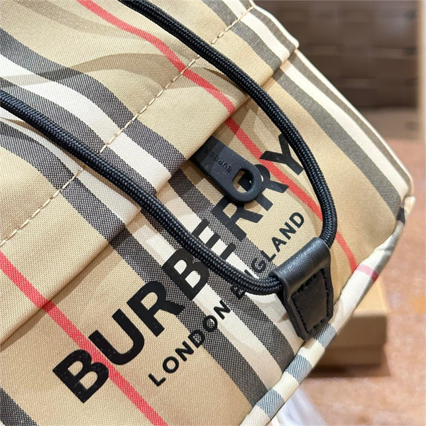 BURBERRY コピー ハンドバッグ ナイロン ドローコード ポーチ 2色 可愛い チェック柄 バーバリー