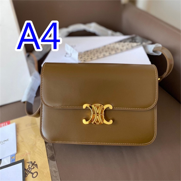 セリーヌ 偽物 ショルダーバッグ ティーン トリオンフ バッグ シャイニーカーフ CELINE