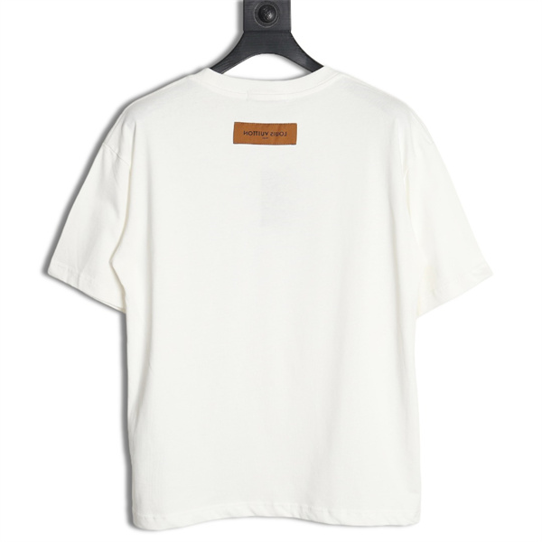 LOUIS VUITTON コピー Ｔシャツ シャドー コーデ ロゴ プリント 柄 純綿素材 ルイヴィトン