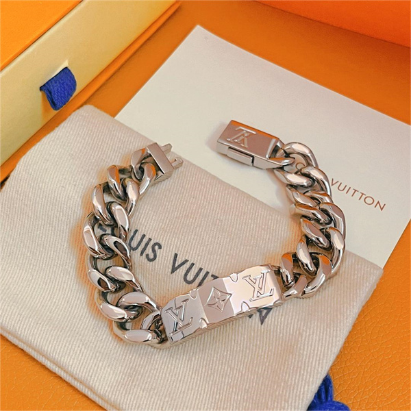 【M00270】LOUIS VUITTON コピー ブレスレット チェーン モノグラム 紳士 ユニセックス シルバー ルイヴィトン