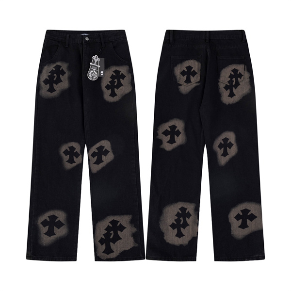 CHROME HEARTS スーパーコピー ジーンズロゴプリントカジュアル デニム 水洗い ストリート系クロムハーツ