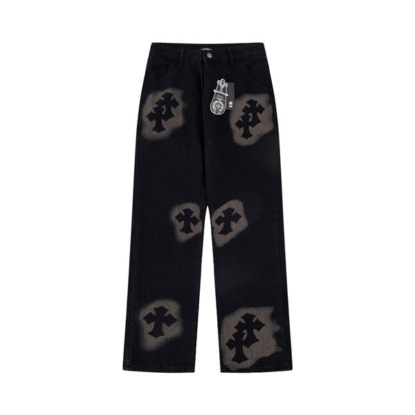 CHROME HEARTS スーパーコピー ジーンズロゴプリントカジュアル デニム 水洗い ストリート系クロムハーツ