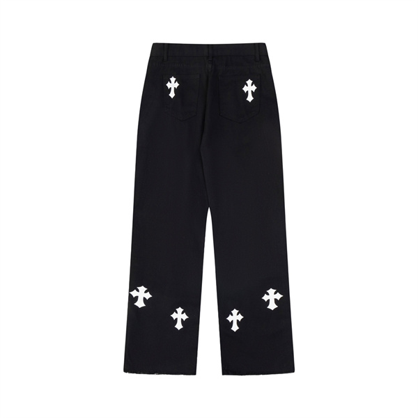 人気MAX クロムハーツ スーパーコピー ジーンズ ロゴ プリント 柄 カジュアル デニム CHROME HEARTS