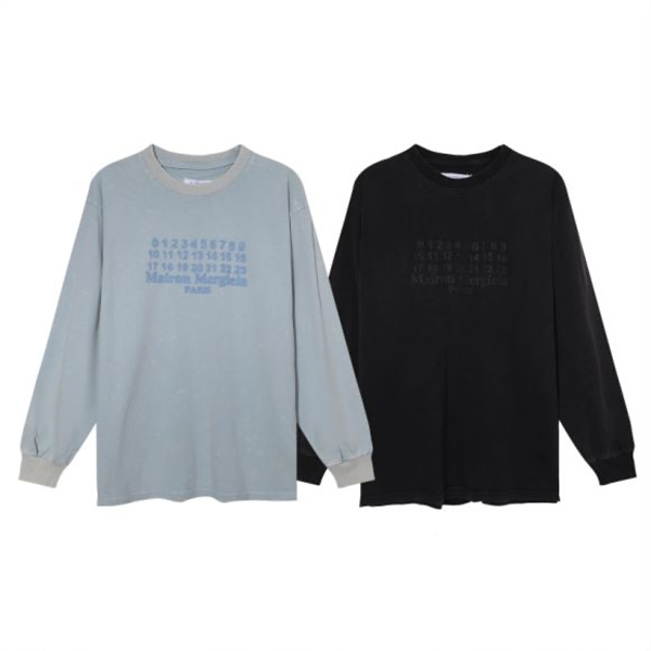 Maison Margiela スーパーコピー 長袖Ｔシャツ 刺繍 ロゴ プリント 人気 オシャレ感 メゾン マルジェラ