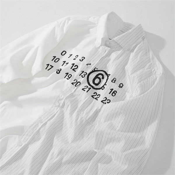 Maison Margiela スーパーコピー シャツ 数字柄 MM6 ストライプ メゾン マルジェラ 