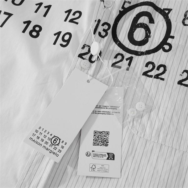 Maison Margiela スーパーコピー シャツ 数字柄 MM6 ストライプ メゾン マルジェラ 