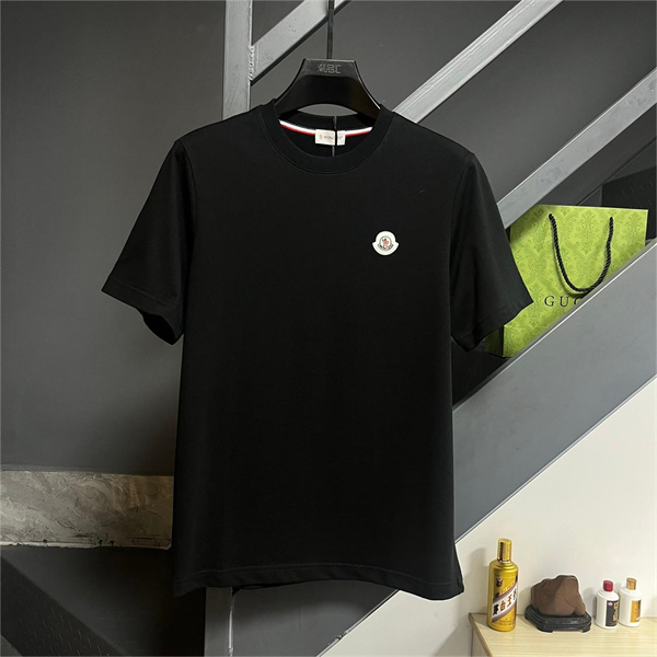 MONCLER スーパーコピー Ｔシャツ ユニセックス ロゴ 2色 ワッペン付き モンクレール