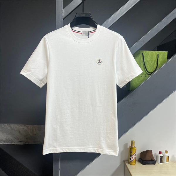 MONCLER スーパーコピー Ｔシャツ ユニセックス ロゴ 2色 ワッペン付き モンクレール