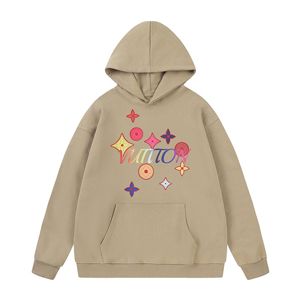 LOUIS VUITTON スーパーコピー パーカー オーバーサイズ ユニセックス 純綿素材 ロゴ柄 ルイヴィトン 