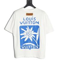 LOUIS VUITTON スーパーコピー Ｔシャツ フラワープリント柄 ロゴ アクセント ゆったりシルエット ルイヴィトン
