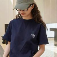 ロエベ 偽物 Tシャツ 刺繍 ロゴ パネルデザイン ユニセックス 100％コットン 通気性 LOEWE