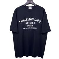 DIOR コピー Ｔシャツ ロゴ 通気性 カジュアル 100％コットン グラデーション ディオール