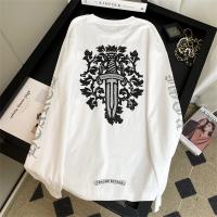 クロムハーツ コピー 長袖Tシャツ ダガー プリント ネック ロゴ Dagger ユニセックス CHROME HEARTS