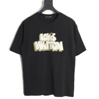 LOUIS VUITTON コピー Ｔシャツ シャドー コーデ ロゴ プリント 柄 純綿素材 ルイヴィトン