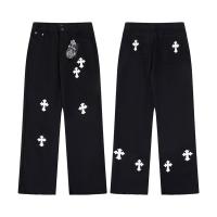 人気MAX クロムハーツ スーパーコピー ジーンズ ロゴ プリント 柄 カジュアル デニム CHROME HEARTS