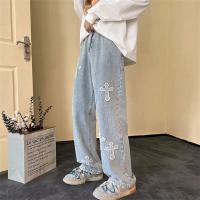 ★2024シリーズ★CHROME HEARTS コピー ジーンズ ロゴ 刺繍 デニム パネルデザイン クロムハーツ