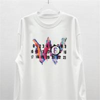 Maison Margiela コピー 長袖Ｔシャツ クルーネック 長袖 プリント柄 純綿 メゾン マルジェラ