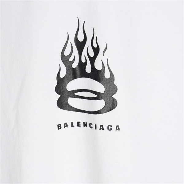 BALENCIAGA スーパーコピー Ｔシャツ ロゴ プリント ジャージー素材 ユニセックス クルーネック バレンシアガ