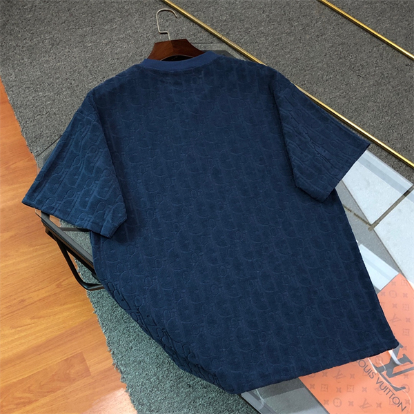 ディオール スーパーコピー Tシャツ 春夏新作 タオル生地 モノグラム 柄 V字トップステッチ DIOR