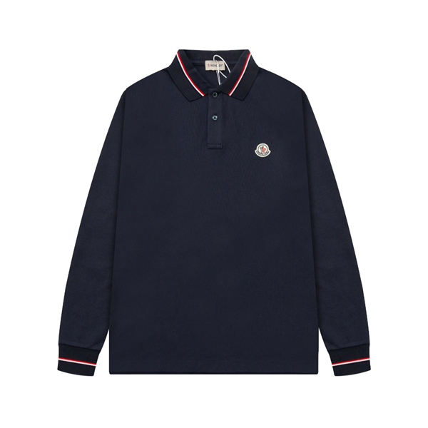 MONCLER スーパーコピー ポロシャツ ロゴ ワッペン 刺繍 ストライプ柄 モンクレール