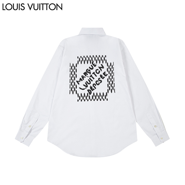 ルイヴィトン スーパーコピー シャツ 刺繍 ロゴ カジュアル 柄 通気性 2色 LOUIS VUITTON