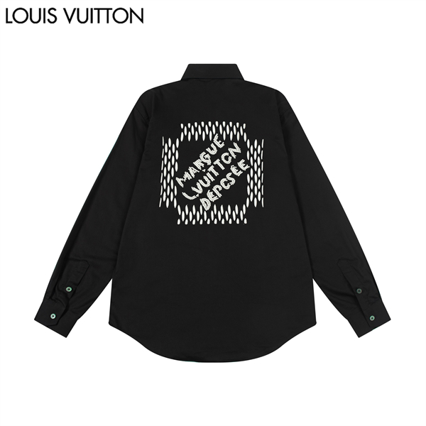 ルイヴィトン スーパーコピー シャツ 刺繍 ロゴ カジュアル 柄 通気性 2色 LOUIS VUITTON