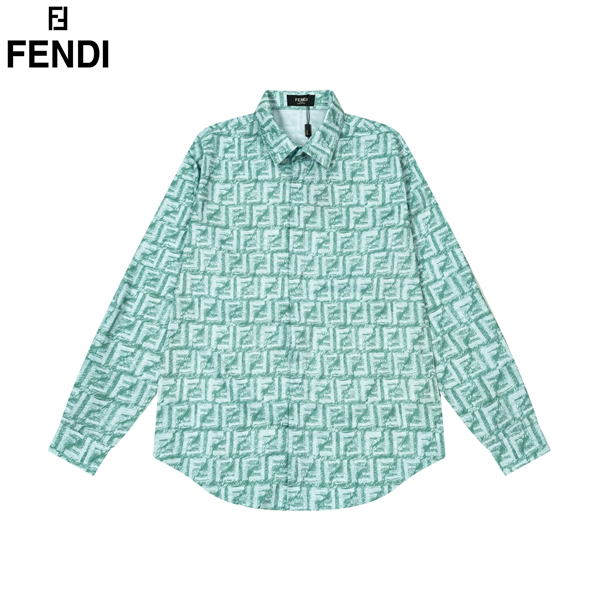 2024SS フェンディ コピー シャツ ロゴ プリント モノグラム 通気性 FFロゴ カジュアル FENDI 