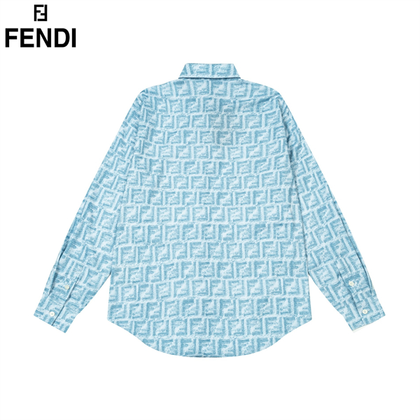 2024SS フェンディ コピー シャツ ロゴ プリント モノグラム 通気性 FFロゴ カジュアル FENDI 